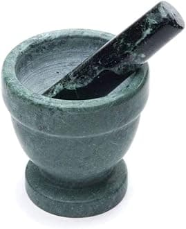 Fox Run Marble Mortar and Pestle, Green, 4"