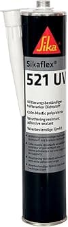 Sikaflex 521 UV – Weathering Resistant Silane Terminated Polymer Adhesive Sealant – Age Resistant – Low Odour – Overpaintable – Black – 300ml