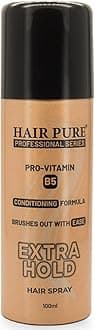 Hair Pure Extra Hold Hair Spray | Quick Drying | Long Lasting Hold | No Flaking | Natural Shine | Non-Sticky | Easy Wash Off | Pro Vitamin B5 | Conditioning Formula (100Ml)