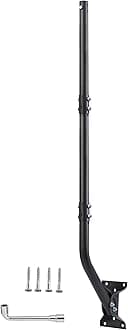 Universal Antenna Mounting Pole 1.5" Dia x 51" L, Heavy Duty J Mount for Starlink, Weather Station & All Types of Antennas, Adjustable Pivot Lock Bracket for Wall, Eave & Roof