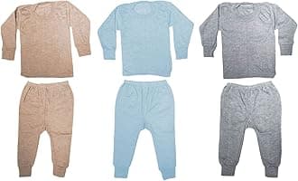 Unisex Kids Winter Wear Fleece Front Open Thermal Innerwear Top & Full Pant Woolen Warmer Combo Set for Girls Boys, Kids Unisex Body Warmer Thermal (Set of 3)