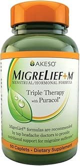 MigreLief+M Menstrual Formula 60 Caplets triple therapy with PURACOL