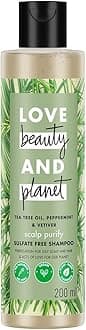Love Beauty & Planet Tea Tree|| Peppermint & Vetiver Sulfate Free Purifying Shampoo|| No Parabens|| No Dyes|| 200ml