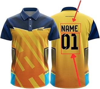 Custom Sports Cricket Jersey Customise t-Shirt for Men Personalised Name | 2 Year to 5XL
