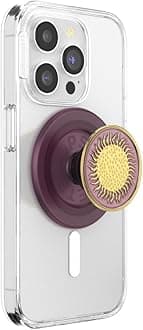 Round Phone Grip Compatible with MagSafe, Adapter Ring Included, Phone Holder, Wireless Charging Compatible - Sun Fire