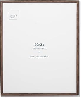 Opposite Wall - 20x24 in - Dark Solid Oak Wood Picture Frame - Lightweight, Versatile & Shatterproof - Wall Hanging Poster or Photo Frame - Wall Decor for Office, Gallery & Home