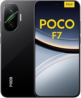 POCO F7 Smartphone, 12+256GB, Black, Flagship Snapdragon® 8s Gen 4, 6500mAh battery, 50MP Sony camera with OIS, 6.83" 1.5K 120Hz AMOLED display (No power adapter included)