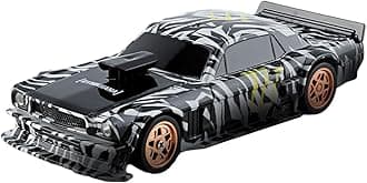 RC Drift Car, 1/43 Scale 2.4G Full Proportional RC Electric Mini Racing Drift Car Model with Lights Kit，RC Model Cars Gifts for Adults (RTR Version/Black and White)
