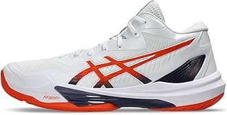 Men's Sky Elite FlyteFoam Mid Top 3 Volleyball Shoes, 11, White/NOVA Orange