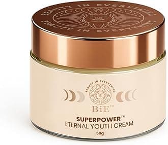 BiE Superpower - Eternal Youth Cream | Fights Signs of Aging & Strengthens Skin Barrier | Almond Oil, Stem Cells & Squalane | Unisex | 50gm