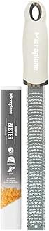 Zester Grater in Cashmere Beige for Citrus Fruits, Hard Cheese, Ginger, Chocolate and Nutmeg with Fine Stainless Steel Blade - Made in USA