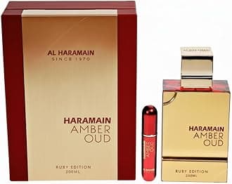 Amber Oud Ruby Edition Eau De Parfum Spray for Unisex, 6.7 Ounce