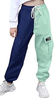 SANGTREE Girls & Women's Cargo Jogger Pants, 3 Years - Women 3XL