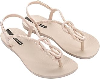 IpanemaWomen's Trendy Sandals - Comfortabe and Stylish T-Strap Flat Sandals with Adjustable Ankle Strap Closure