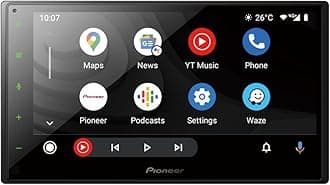 Pioneer SPH-DA360DAB-AN 2-DIN Media Receiver, 6.8" Capacitive Touchpad with Wi-Fi, Apple CarPlay, Android Auto and DAB+, Includes DAB Antenna