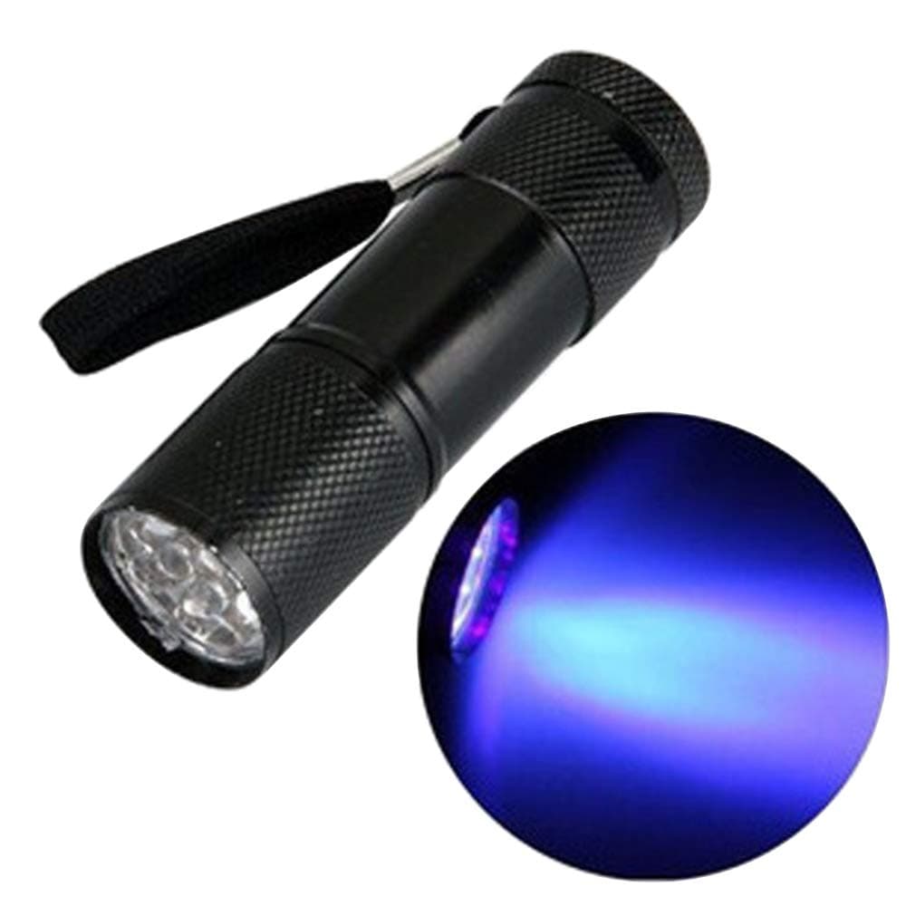 Mini 9LED UV Flashlight Ultraviolet Led Flashlight Ultra Violet Invisible