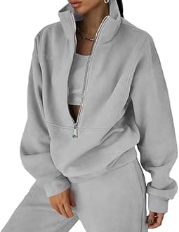 Litthing Tracksuit Womens Full Set Lounge Wear Sets 2 Piece Ladies Fleece Tracksuits Comfort Long Sleeve Activewear Zip Coat Tops Trousers Sets Fashion Casual Thermal Autumn Winter