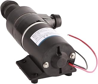 Self Priming Macerator Waste Pump with Run Dry, Ideal for Marine Yacht Boat, Stainless Steel Cutter for Reduced Particle Size