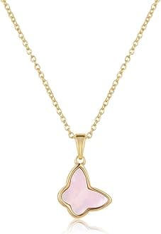 Clover Pendant Necklace for Women Four Leaf Clover Necklace for Women 18K Gold Plated