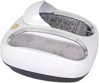 White,Wkantlaes Smart Boots Shoes Sole Water Brushing Machine, Fully Automatic Shoe Sole Cleaning Machine, Household Shoes Cleaning Equipment, Intelligent Automatic Induction Boot Shoe Cleaner