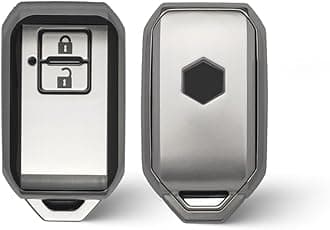 Keyzone® TPU Key Cover Compatible for Suzuki e Vitara, Fronx, jimny, Grand Vitara, Ertiga, Brezza, XL6,Swift,Dzire,Ignis 2button Smart Key. (Gunmetal)