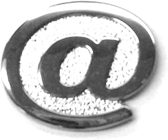 Chrome Letters Digits Numbers Signs Self Adhesive 3D Emblem Decal Badge Sticker for Car Van Home Decor - At Sign (@)