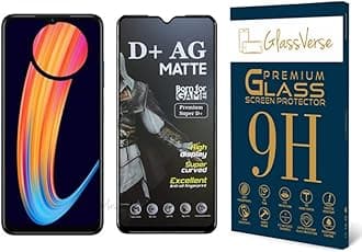 GlassVerse D+ Matte Tempered Glass With 18H Hardness For Infinix Hot 30I Smartphone(Pack Of 1) With Free Installation Kit Full Screen Coverage-6.56 Inch