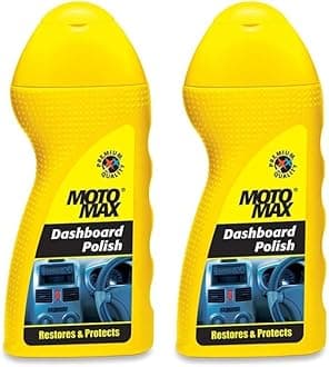 Motomax Dashboard Polish 100 ml, Pack of 2, with Cleaners & Silicone | Restore, Shine Dull dashboards| Protect from UV Rays, Cracking, Fading