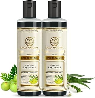 Amla & Bhringraj Hair Shampoo | Hair Cleanser with Natural Ingredients | Anti-Dandruff Shampoo | Anti-Hair Fall Shampoo | Shampoo for Nourishing Hair| Suitable for All Hair Types, 210 ml (Pack of 2)