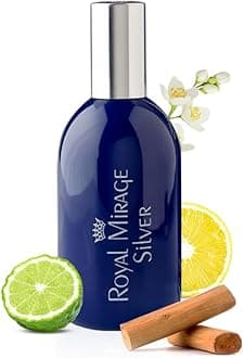 Royal Mirage Silver Eau De Cologne | All-Day Freshness | Perfume for Man & Woman | Timeless Sophistication | Long-Lasting Fragrance | Citrus, Floral & Woody Notes | Affordable Luxury | 120ml