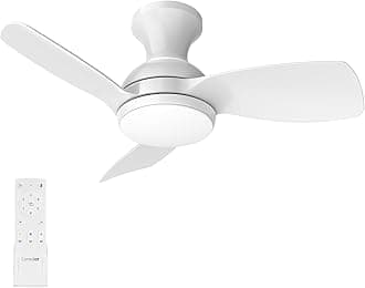 Consciot Ceiling Fans With Lights, 30 Inch Ceiling Fan Remote Control, Modern Ceiling Fan, Flush Mount, for Bedroom, Dimmable, Small Ceiling Fans, Noiseless
