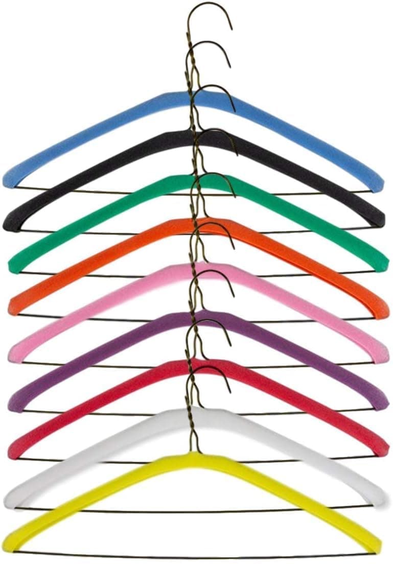 Foam Hanger Covers by Ultra Essentials - Designed for Wire, Plastic, and Wooden Hangers, Hang Trousers, Coats, Shirts, Tank Tops, & Dresses, Closet Organizer, Hanger Rack Compatible, 45 Count, White