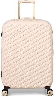 Ted Baker Women's Belle Fashion Lightweight Hardshell Spinner Luggage, Sand Dollar, Checked-Medium 27-Inch, Luggage