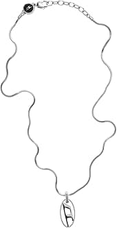 Men's Stainless Steel Necklace, Color: Silver (Model: DX1342040)