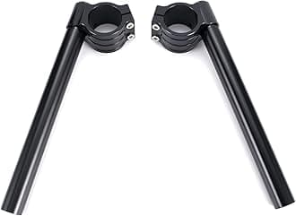 1" handlebar with Φ 41mm Clip-Ons Handlebars replacement Fit for Universal Fork diameter 41mm and bars diameter 1 inch handlebars,Modified Cafe racer Custom Accessories Color Black