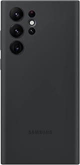 SamsungGalaxy S22 Ultra Silicone Cover, Protective Phone Case, Soft, Sleek Protection, Slim Design, Matte Finish, US Version, Black, (EF-PS908TBEGUS)