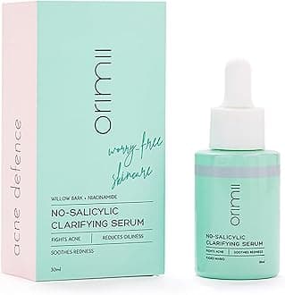 No Salicylic Face Serum For Acne Prone Skin | With Chamomile & Ceramides | Lightweight Anti Acne Clarifying Serum WITHOUT Salicylic Acid | Fragrance Free, Pregnancy Safe (30ml)