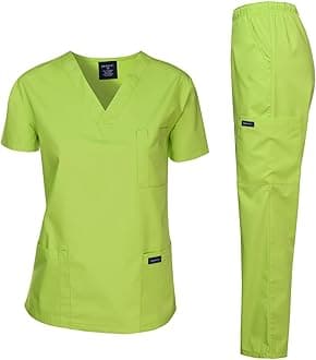 Dagacci Scrubs Medical Uniform Women and Man Scrubs Set Medical Scrubs Top and Pants