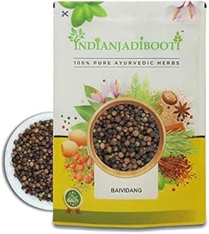IndianJadiBooti Baibadang - Vidanga - Embelia Ribes - Vayuvilamgam - Baibidang, 900 Grams Pack