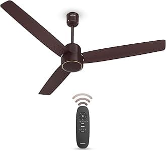 FAB BLDC Ceiling Fan 1200mm, 380 RPM, Savings upto 65%, Reverse Rotation, 4 Modes (Boost, Sleep, Breeze, Mop), Low Wattage 30W, Low Noise, Air Flow:225 CMM, 3 Year Warranty, Brown