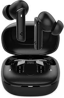 True Wireless Earbuds SA-TW P20, Active Noise Cancellation Bluetooth Headphones with 30H Playtime, EQ Customizing App, 6 Mics, Gaming Mode, LCP Graphene Driver - Black