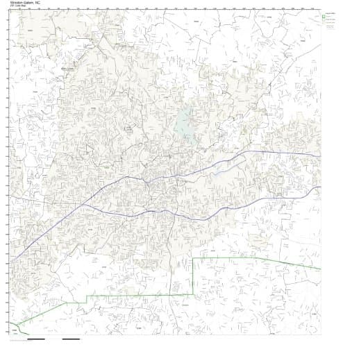 ZIP Code Wall Map of Winston-Salem, NC ZIP Code Map Laminated