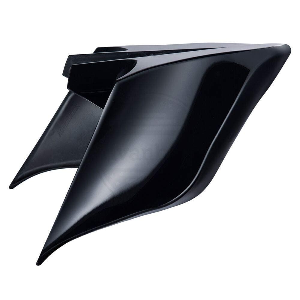 Advanblack Vivid Black Stretched Side Covers ABS Extended Side Skirts Panels Fit for 2009-2013 Harley Touring Street Glide Road Glide