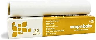 Imvelo Wrapping n Baking Paper Roll 20 Mtr - Non Stick, Oil Proof Butter Roll for Baking, Food Safe, Chemical Free Parchment Paper for Air Fryer, Oven, and Microwave, Baking Essentials - Pack of 1