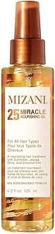 Mizani Nourishing Hair Oil, For All Hair Types, Moisturising and Softening Hair Treatment, Infused with Coconut and Jojoba Oil, 25 Miracle Nourishing Hair Oil, 125ml