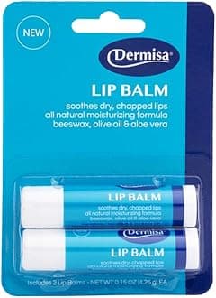 Lip Balm with Beeswax, Aloe Vera, Olive Oil and natural extracts | Paraben Free, Petrolatum Free | 0.15 OZ | Pack of 2