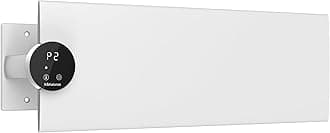 K&KALONZO Electric Towel Warmer, 18.8" W x 4.8" H Wall-Mounted Towel Heater with Built-in Timer, Waterproof Aluminum Towel Warmer for Bathroom, Support Plug-in and Hardwired, White, K1-L-W