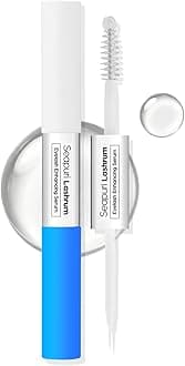 Seapuri Lashrum Eyelash Enhancing Serum | Lash Growth Serum with Caffeine, Peptide & Biotin | for Longer, Fuller Lashes | Dual Brush for Precise & Full Application | Non-Irritating, Daily Use
