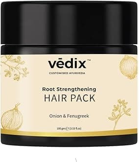 Hair Pack for Hair Growth with Onion + Methi Powder, Customized Ayurvedic Root Strengthening Hair Pack Powder, Hair Mask for Stronger Hair & Thicker Hair - 100gms