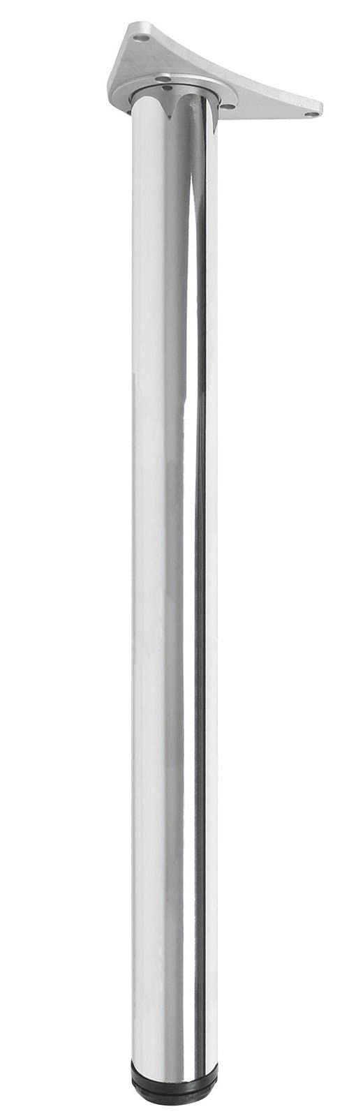Adjustable Breakfast Bar Round Worktop Support Table Leg, Table Legs, Desk Legs 710, 820, 1100 (820 mm, Polished Chrome)
